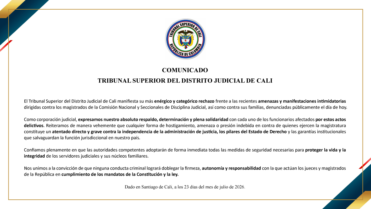 BannerWebTSC-ComunicadoTribunal-RechazoAmenazasDisciplinario.jpg